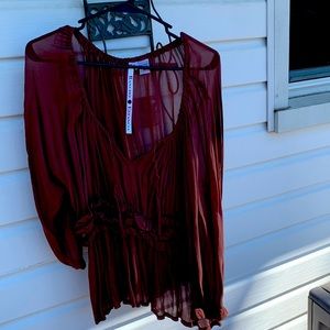 Bohemian brown blouse
